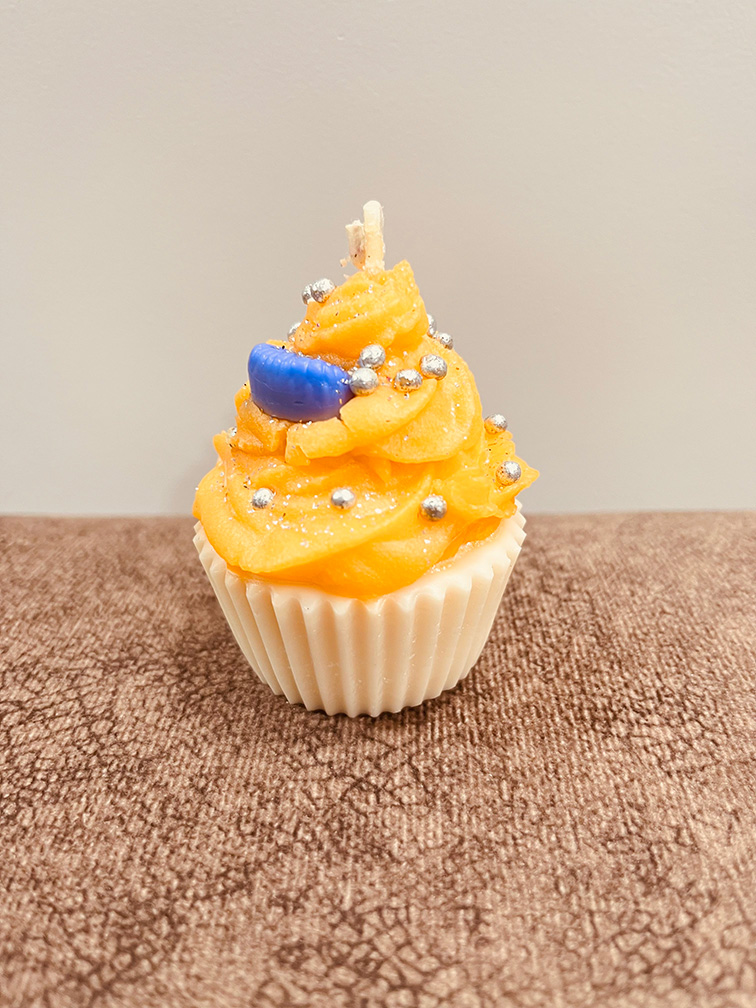 Peach Cupcake Candle
