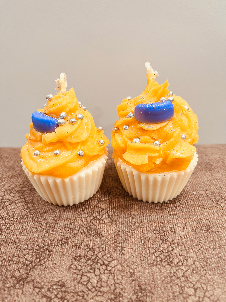 Peach Cupcake Candle - Image 2