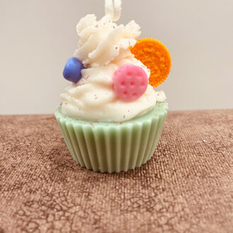 Cupcake Candle - Green Apple