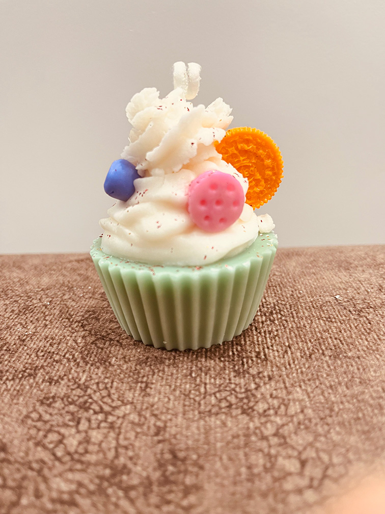 Cupcake Candle - Green Apple