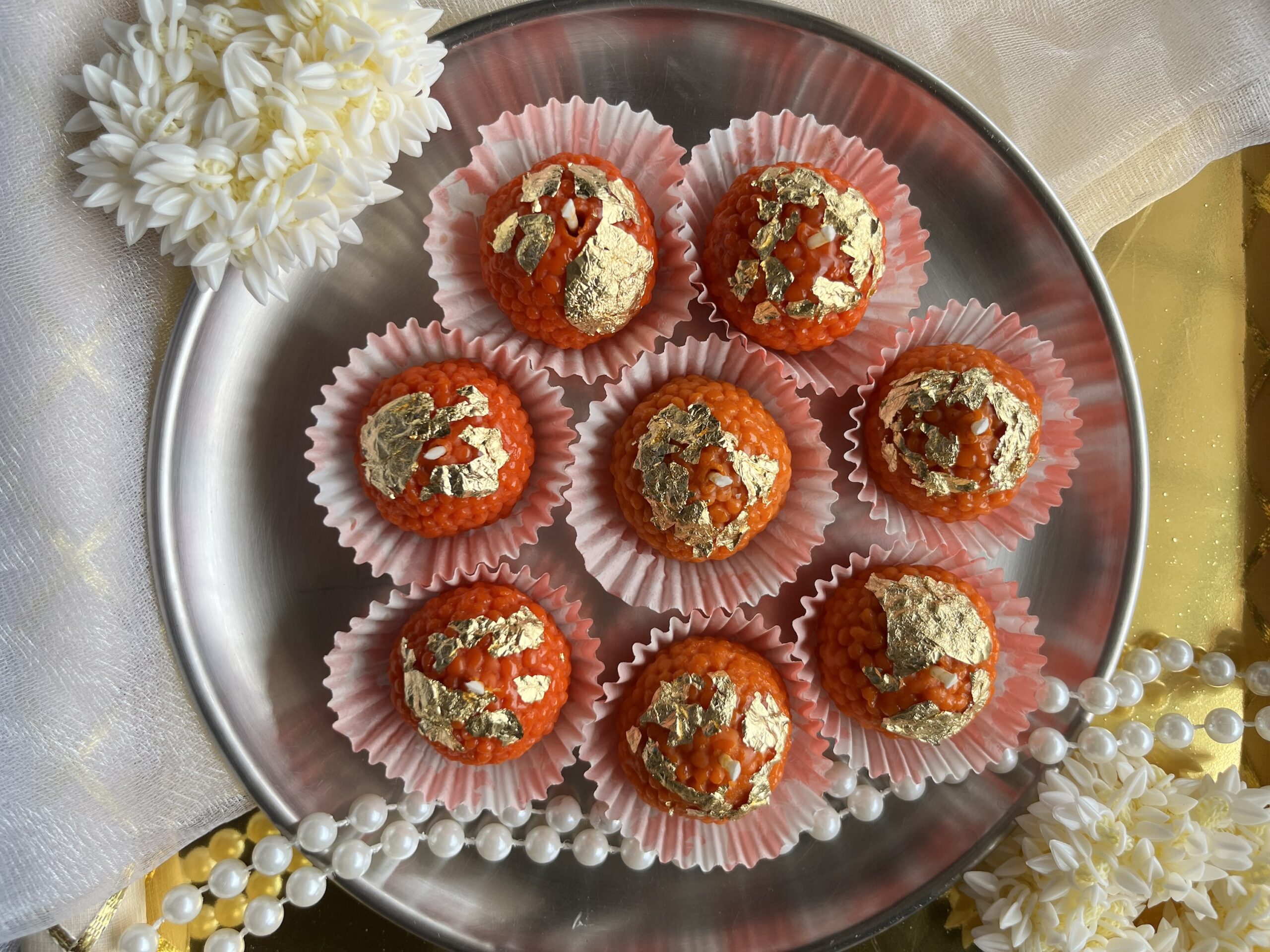 Motichur Laddoo Mithai Candle - 1 piece