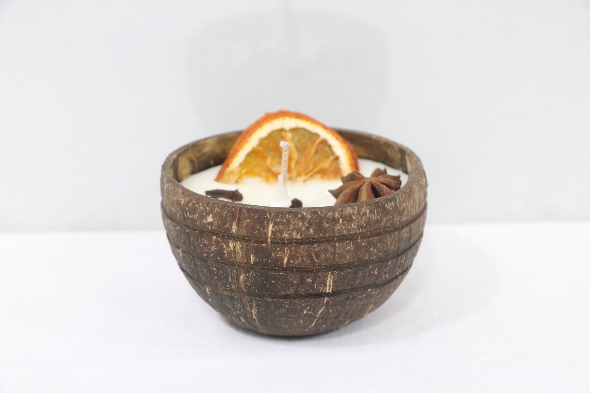 Spice Coconut Shell Candle - Image 2