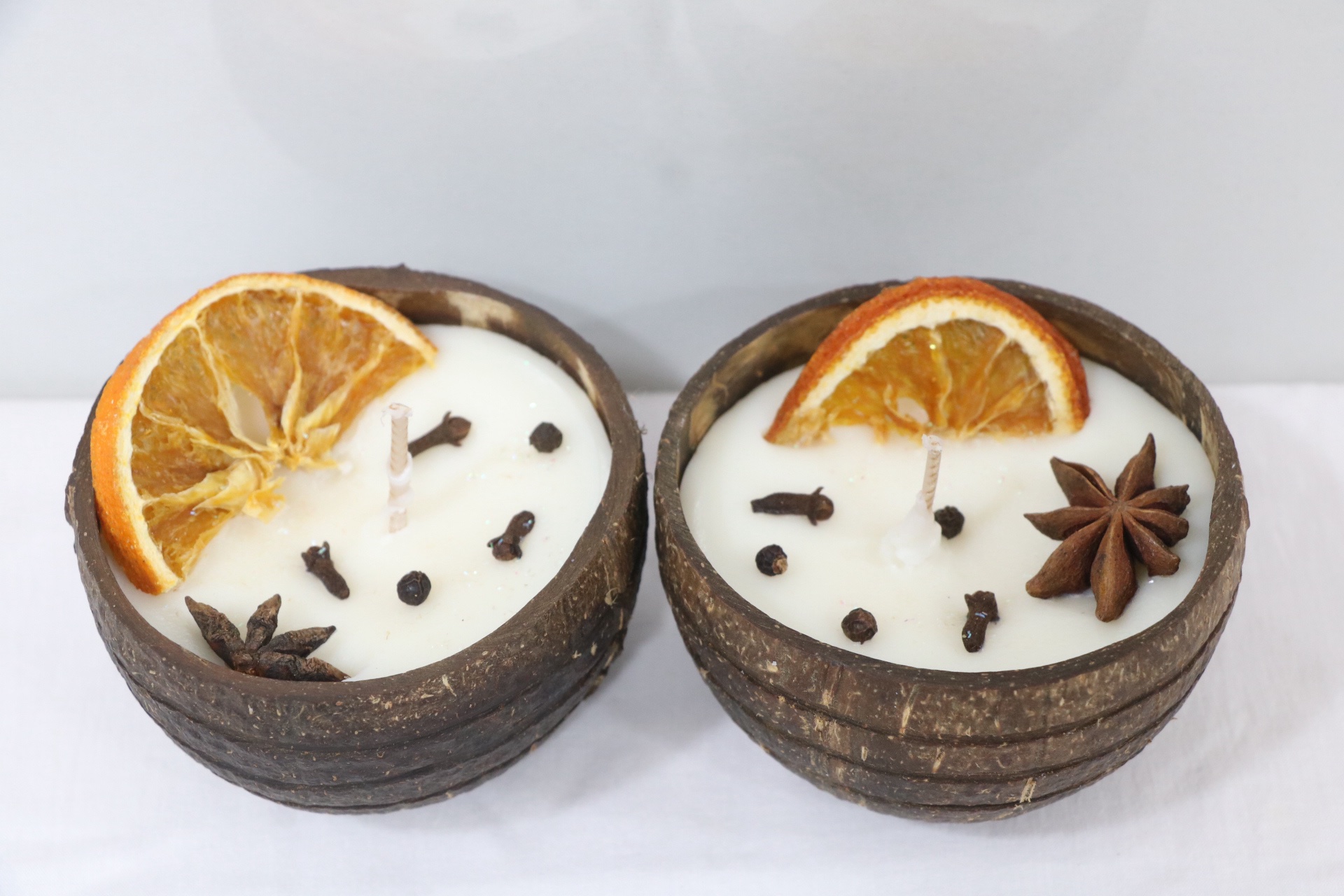 Spice Coconut Shell Candle - Image 4