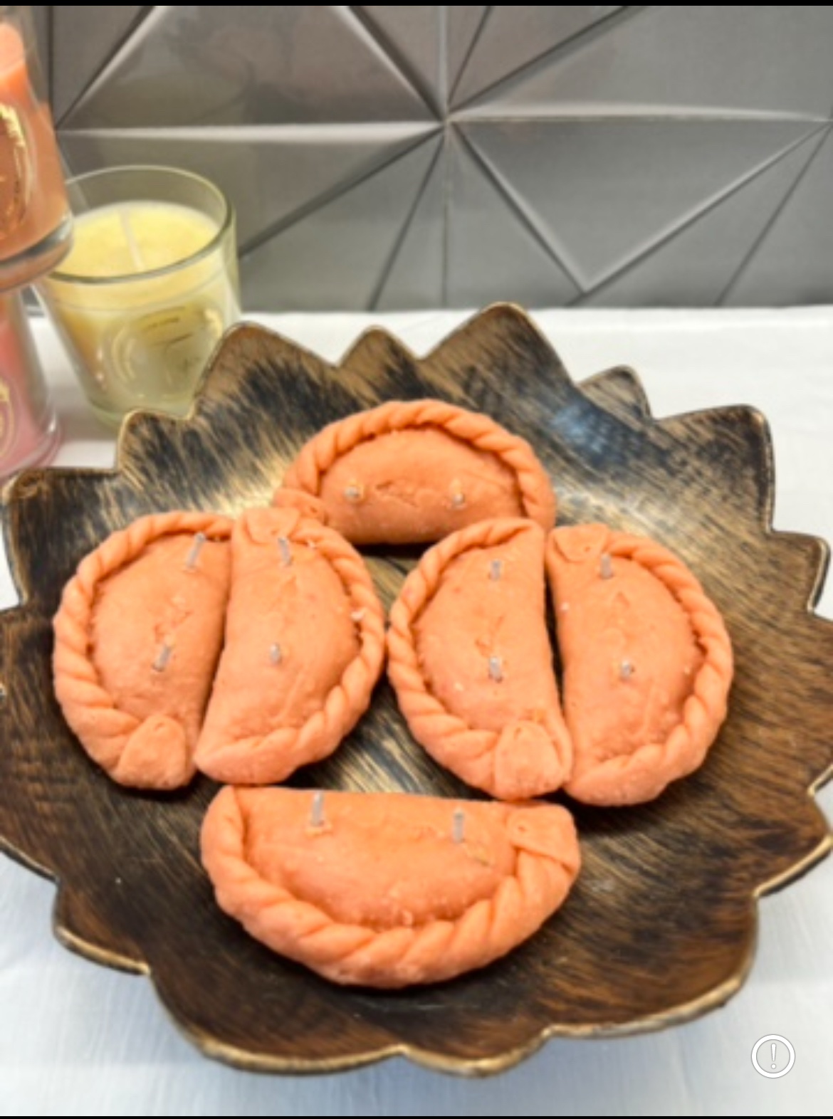 Gujiya Mithai Candle - 1 piece